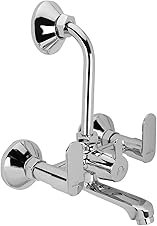 Benelave by Hindware Volga Wall Mixer for Bathroom with L-Bend Provision for Overhead Shower | Brass with Chrome Finish | 1/2 BSP Inlet | Ceramic Disc Cartridge | Smooth Movement