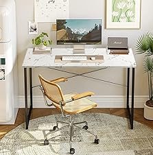 QARA Wood Laminated Study Table, Computer Table for Home,Office Table, Desktop,Laptop Table, Office Desk (Pearl Italian)