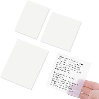 SHUTTLE ART 50 Sheets Transparent Sticky Notes Pad, Clear Cute Full self-Adhesive Waterproof, See Through Memo Pads