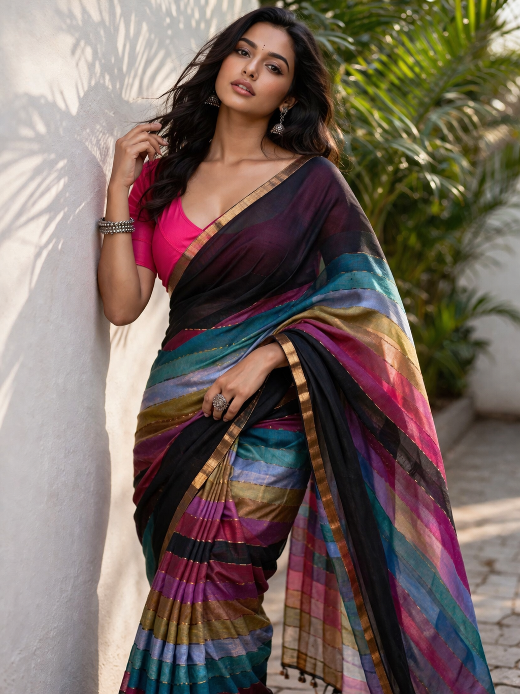 Mul cotton saree
